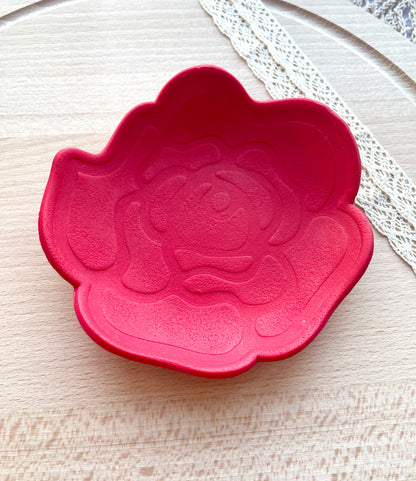 Rose trinket dish clay cutter, Polymer clay cutter