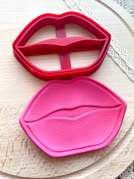 Lips trinket dish clay cutter, Polymer clay cutter