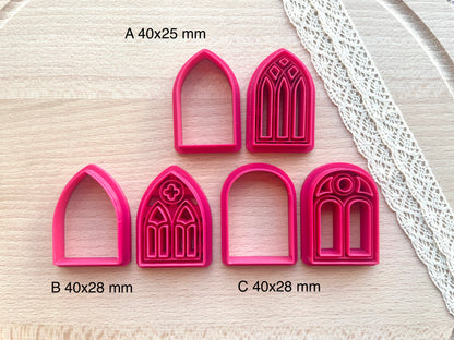 Gothic window clay cutter, Gothic window frame clay cutter