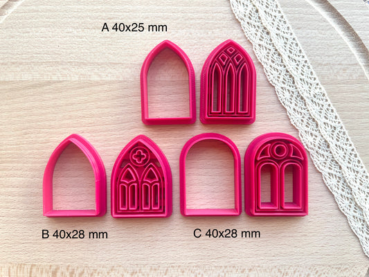 Gothic window clay cutter, Gothic window frame clay cutter
