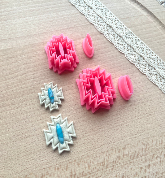 Bezel clay cutter, Faux stone clay cutter set