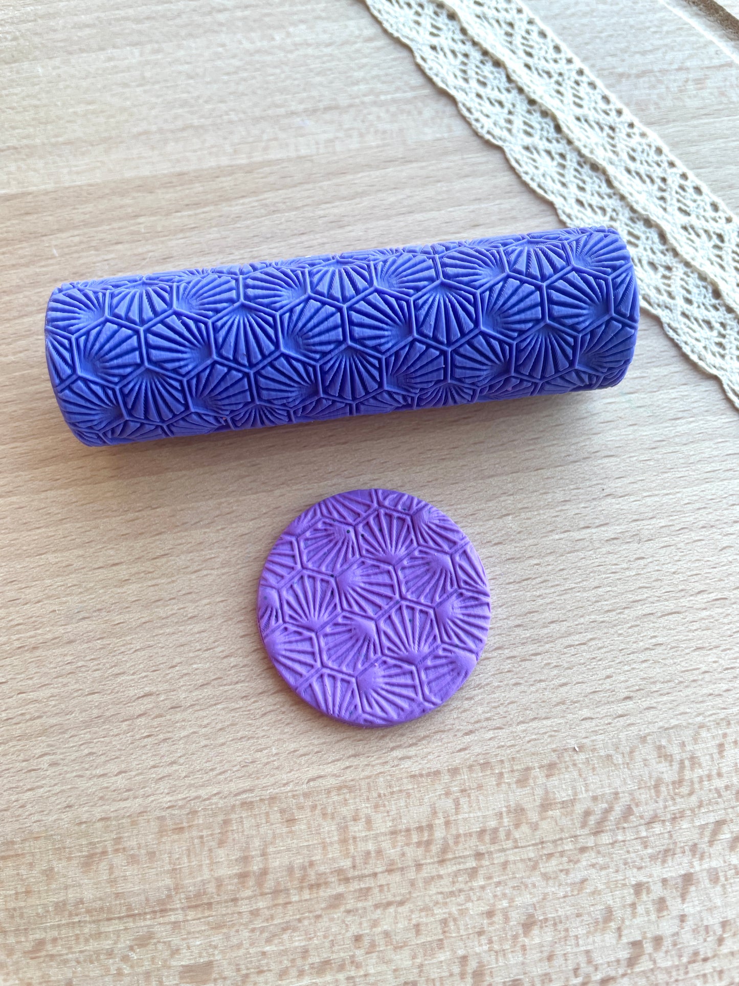 Japanese fans texture roller, Pattern roller for polymer clay