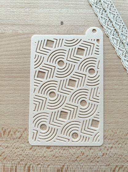 Texture stencils for polymer clay, Pattern stencil