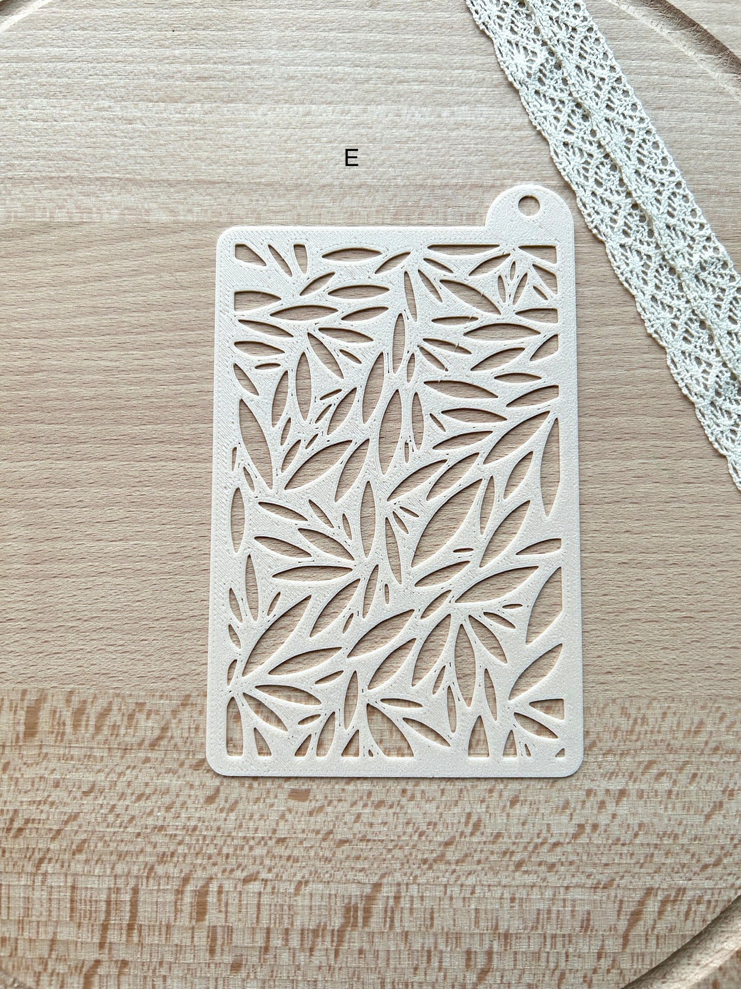 Texture stencils for polymer clay, Pattern stencil, Leaf pattern stencil