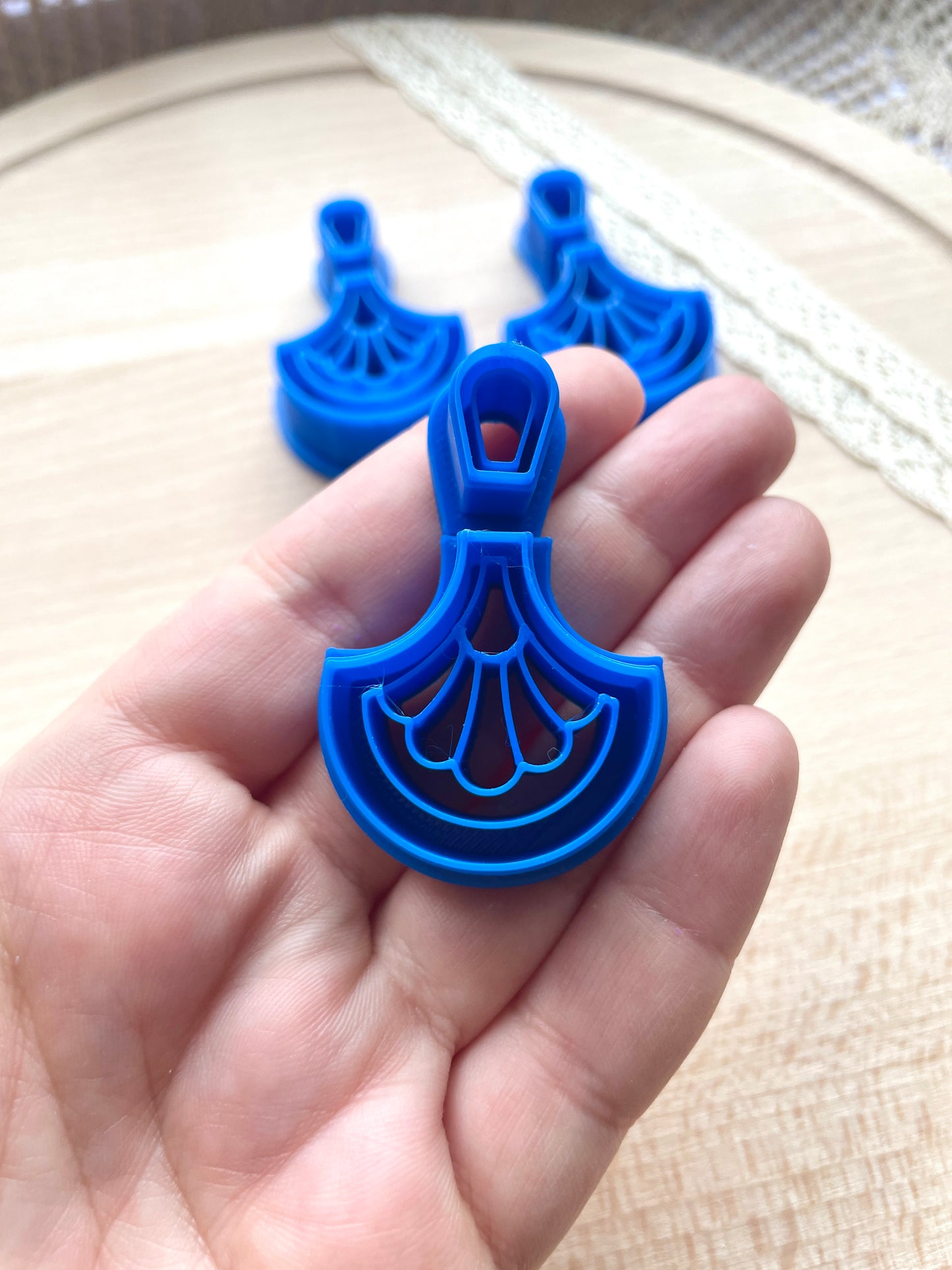 Scallop earring clay cutter, Polymer clay cutter