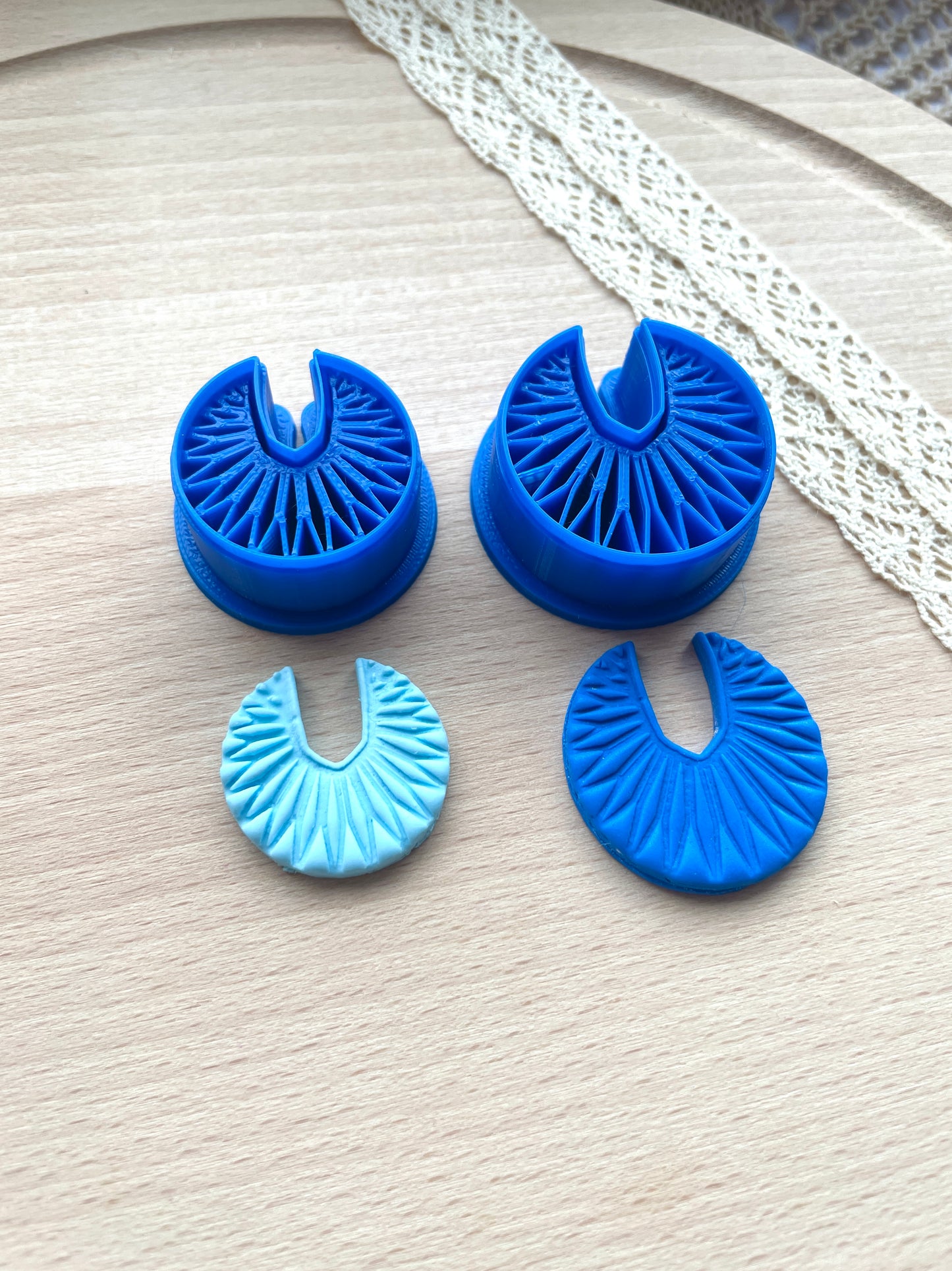 Imprint earring clay cutter, Polymer clay cutter