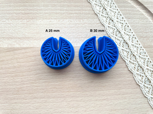 Imprint earring clay cutter, Polymer clay cutter