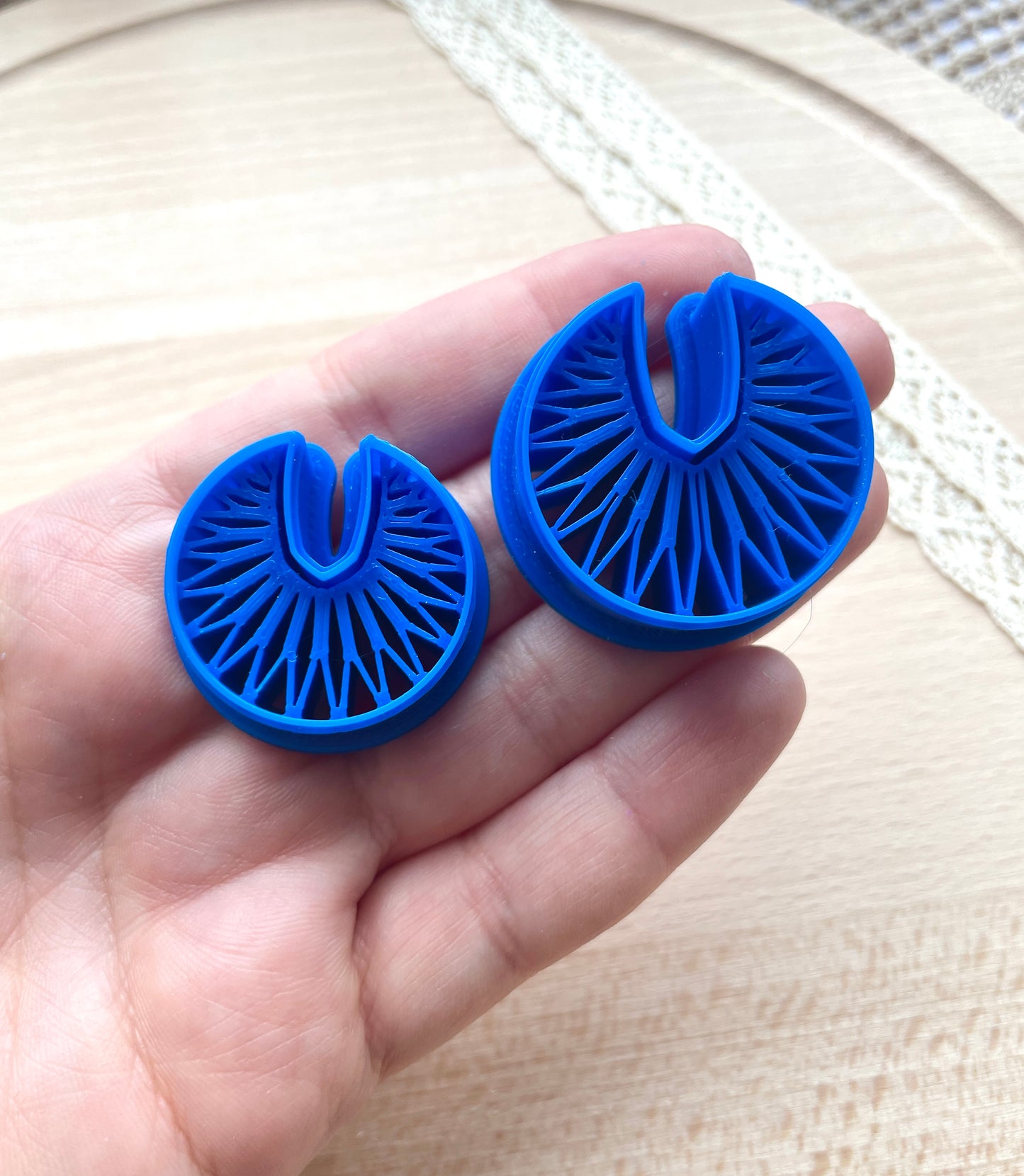 Imprint earring clay cutter, Polymer clay cutter