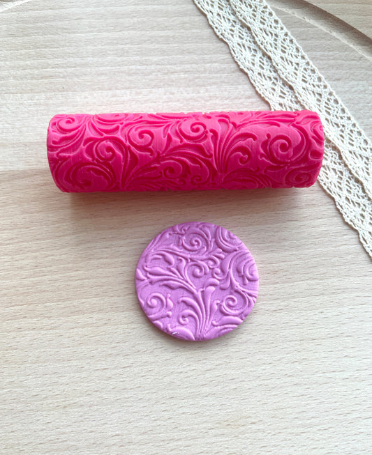 Flower texture roller, Pattern roller for polymer clay