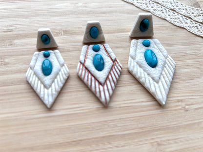 Bezel clay cutter, Faux stone clay cutter set, Country western style clay cutter