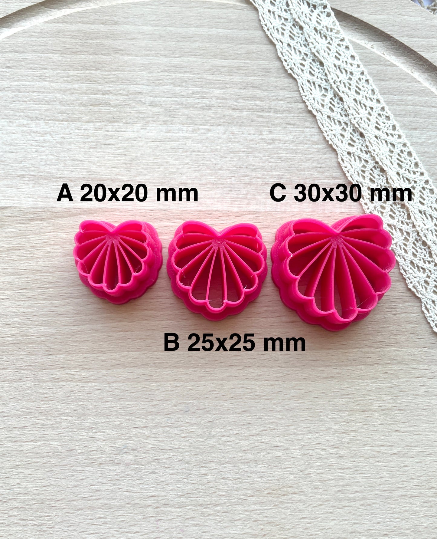 Shell clay cutter, Polymer clay cutter