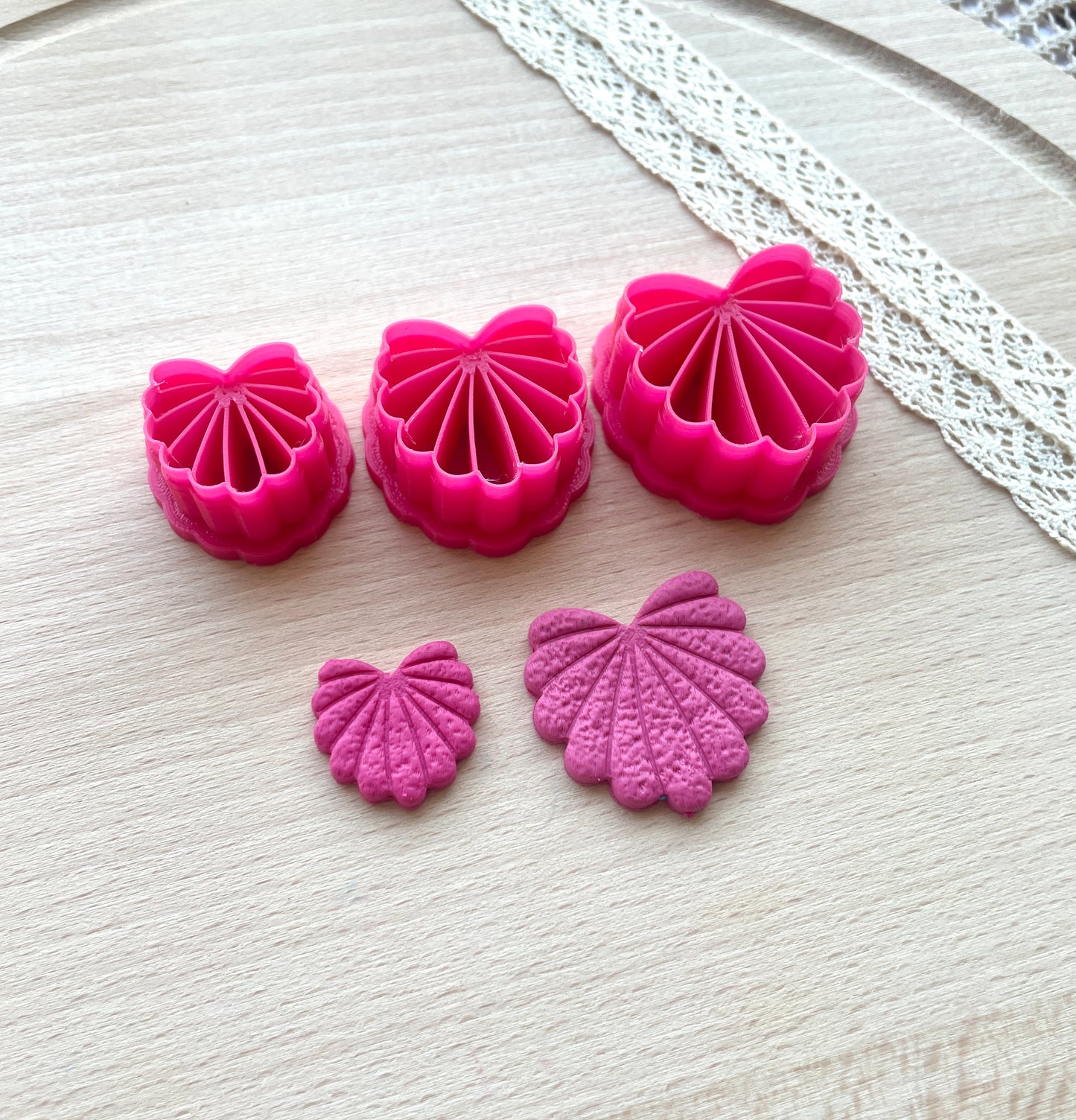 Shell clay cutter, Polymer clay cutter