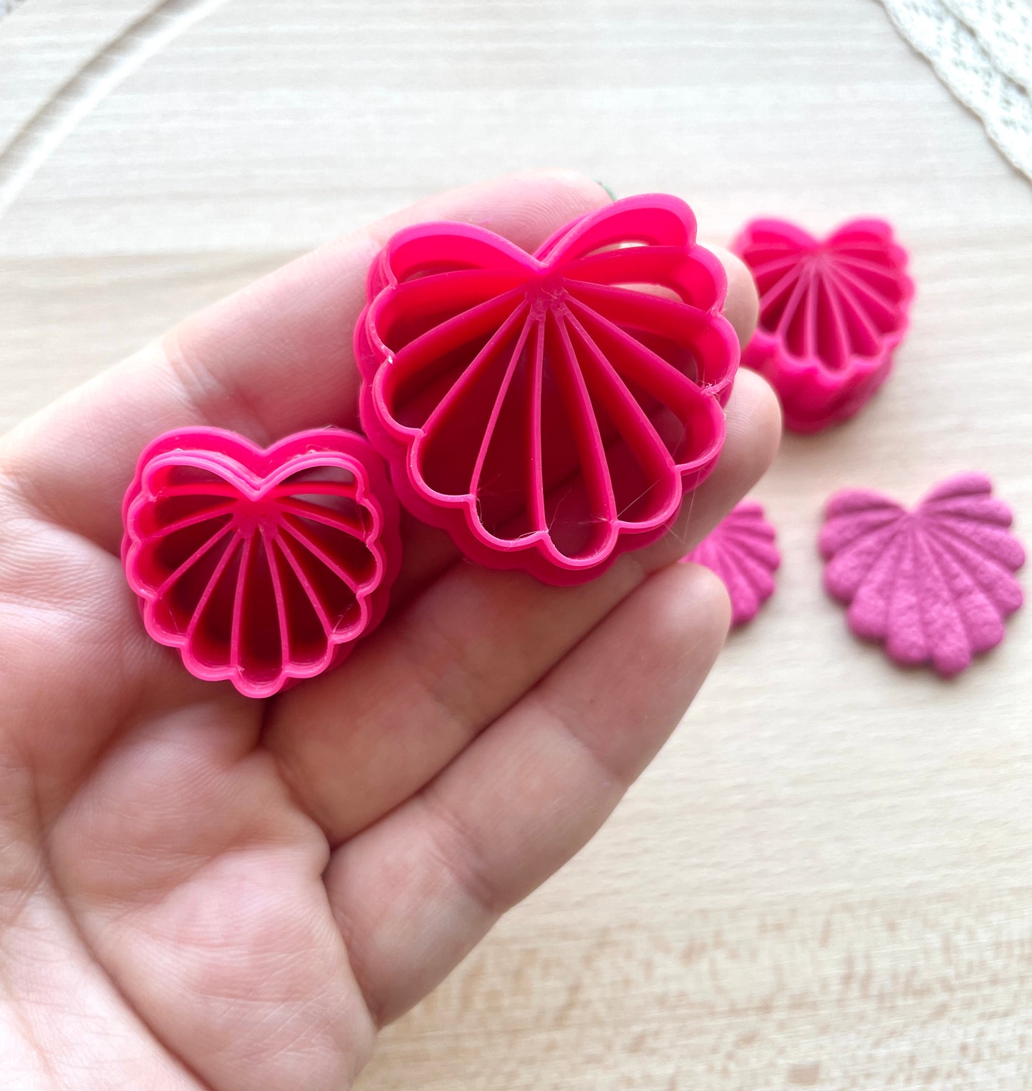 Shell clay cutter, Polymer clay cutter