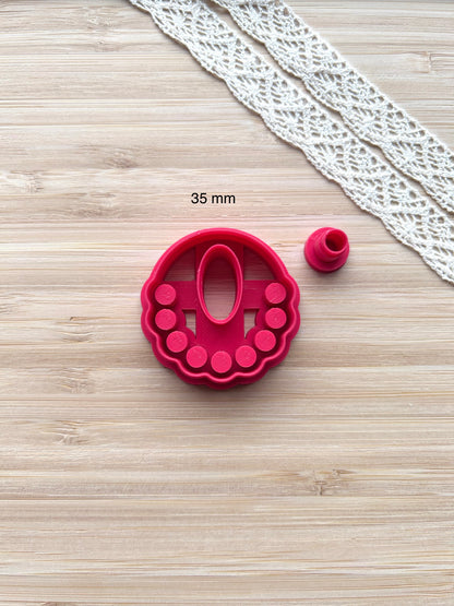 Bezel earring clay cutter, Faux stone clay cutter set